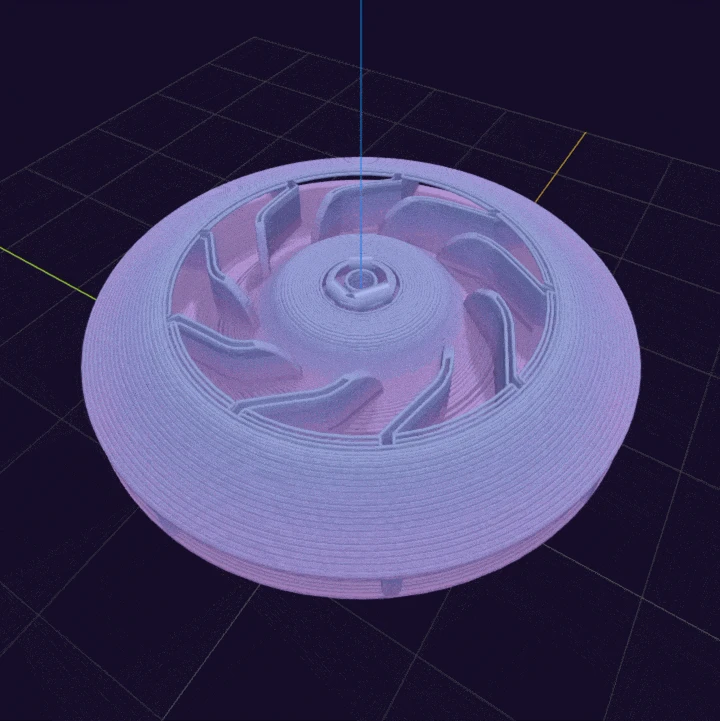 Multi-axis non-planar toolpath visualization